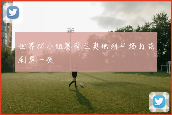 世界杯小组赛荷兰奥地利半场打花刷屏一夜